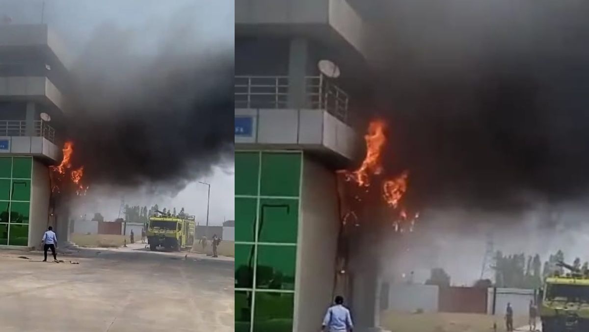 आजमगढ़ एयरपोर्ट पर लगी आग, मचा हड़कंप