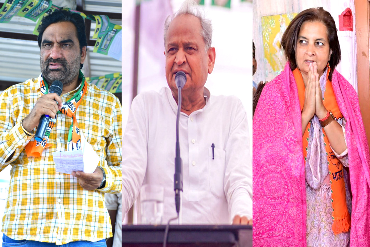 ashok gehlot in support of hanuman beniwal takes on jyoti mirdha in nagaur ahead lok sabha election