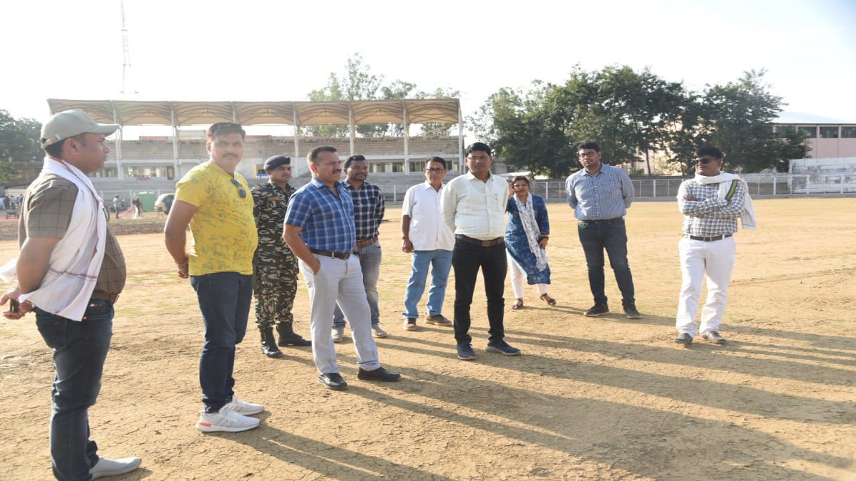 Collector and other officers in Gandhi stadium