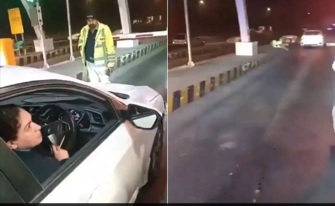 Pakistan : चालान से बचने के लिए महिला ने ट्रैफिक पुलिस पर गाड़ी चढ़ाने की कोशिश
की,वीडियो वायरल - image