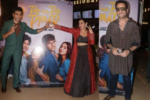 Bollywood celebrities in Do aur Do Pyaar Film Screening