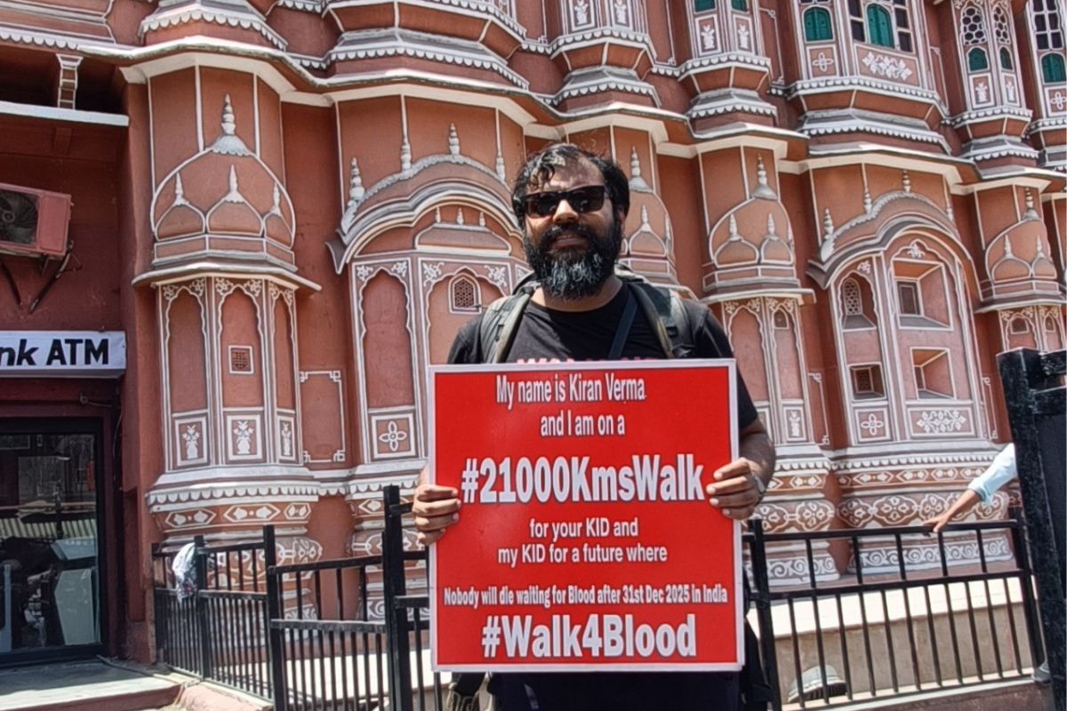 Kiran Verma Walk 20 Thousand KilometersAwareness About blood donationspirits high passion