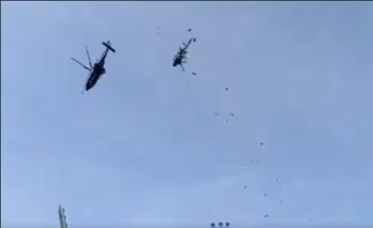 Helicopters collision in Malaysia