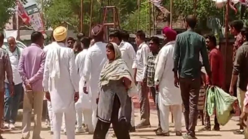 Lok Sabha Election 2024 Kicking and punching in Jayant Chaudhary rally RLD supporters beat up a BJP worker