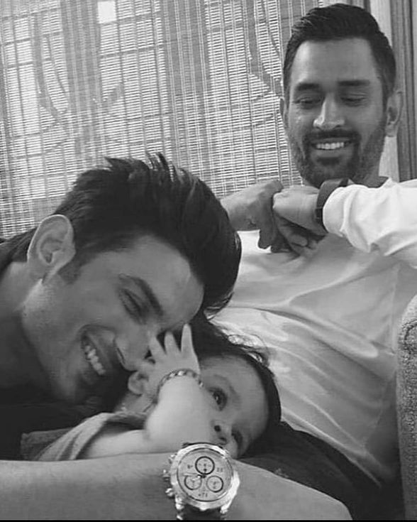 Sushant Singh Rajput Old Photo With Dhoni Daughter Goes Viral