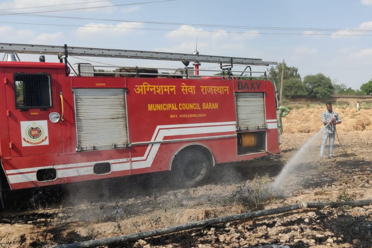 Rajasthan Baran District Temperature Havoc Fire Incidents Crops destroyed in Farms and Fields