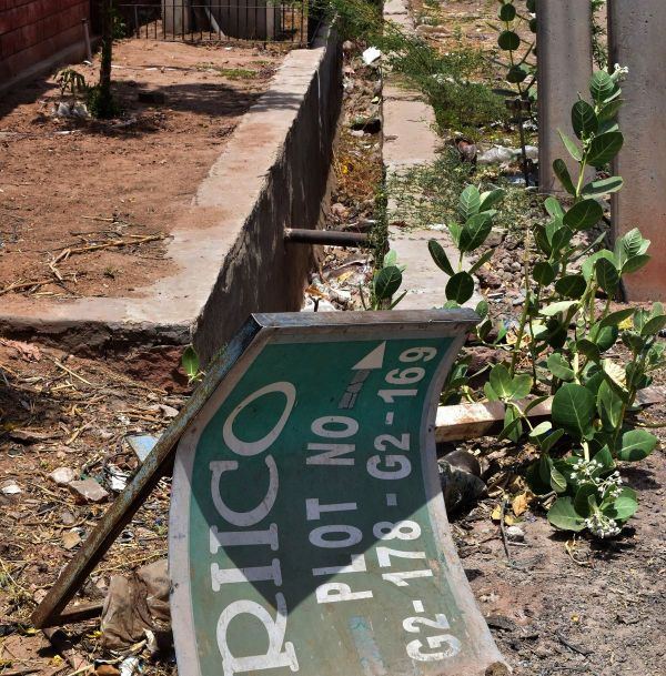 Rico industrial area is a victim of neglect, drains filled with garbage, overgrown bushes
