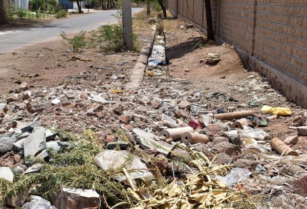 Rico industrial area is a victim of neglect, drains filled with garbage, overgrown bushes