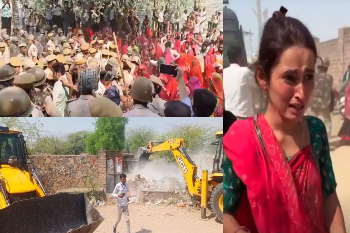 Rajasthan News : अतिक्रमण हटाने के दौरान पुलिस और ग्रामीण भिड़े, बिगड़ा माहौल-
बल प्रयोग कर खदेड़ा - image