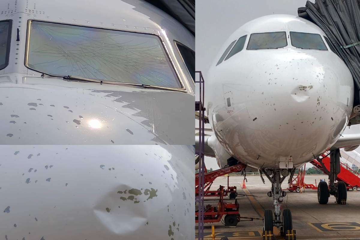 ओलावृष्टि से टूटी विमान की विंडशील्ड, विस्तारा के विमान की आपात लैंडिंग