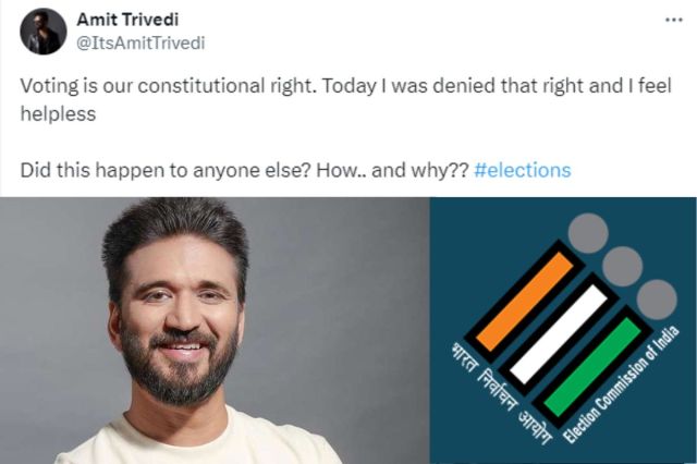 Amit Trivedi Voting Lok Sabha Elections