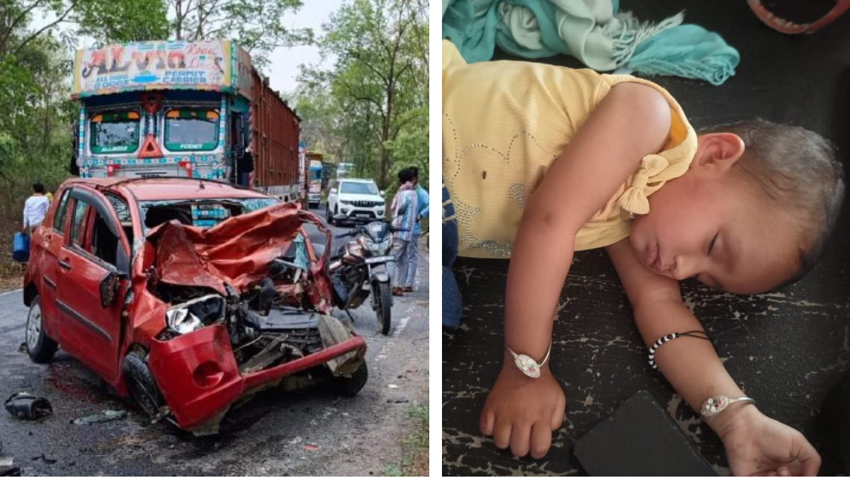 CG road accident: ट्रेलर-कार भिड़ंत में मां-बेटी की मौत, भाई-बहन व मासूम भांजा
गंभीर, बर्थ डे पार्टी में झारखंड जाते समय हादसा - image