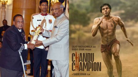 Chandu Champion Poster Out Kartik Aaryan Look Viral Based On Murlikant Petkar Story