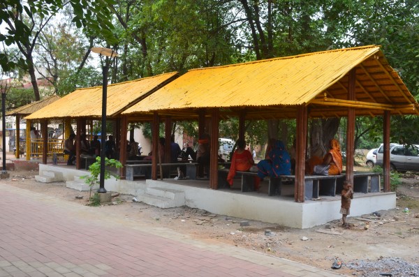 Waiting room is being built in indigenous design. If you sit here, you will feel relaxed.