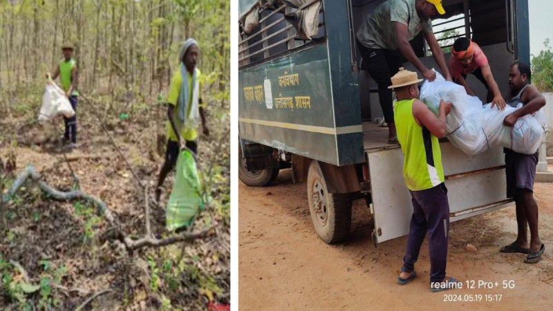 Forest team collected old age man dead body