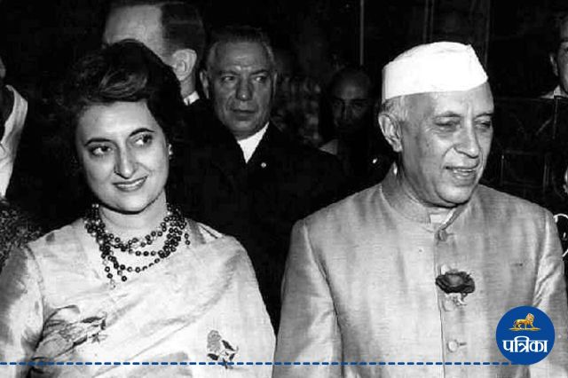 Jawaharlal Nehru with indira gandhi