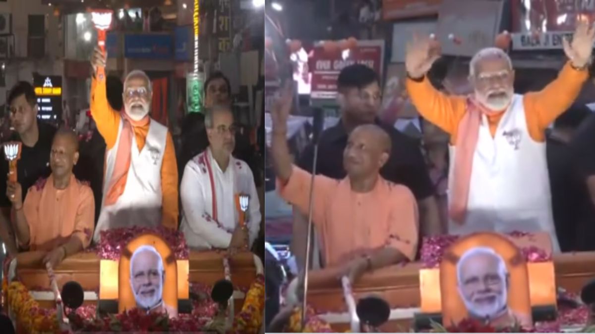 PM Modi Road Show in Varanasi: पीएम मोदी के रोड शो में शंख-शहनाई की गूंज, हर-हर
महादेव के उद्घोष से उत्साहित दिखे सीएम योगी-भूपेंद्र चौधरी