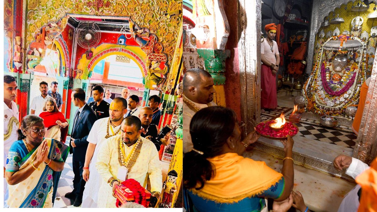 रामनगरी अयोध्या पहुंची राष्ट्रपति द्रौपदी मुर्मू, हनुमान गढ़ी मंदिर में दर्शन और
पूजा-अर्चना की