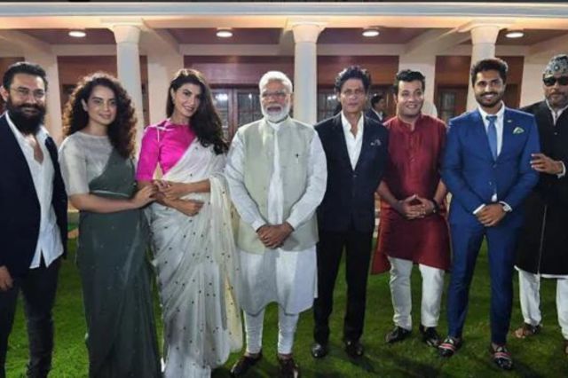 Prime Minister Narendra Modi with Bollywood Stars