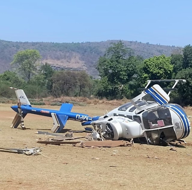 Sushma Andhare Helicopter Crash Video