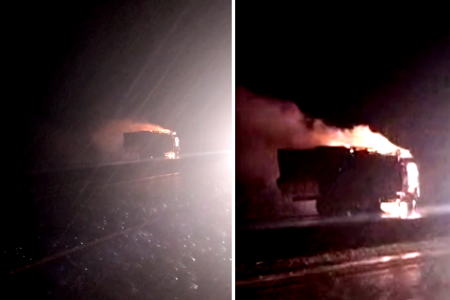 fire in truck