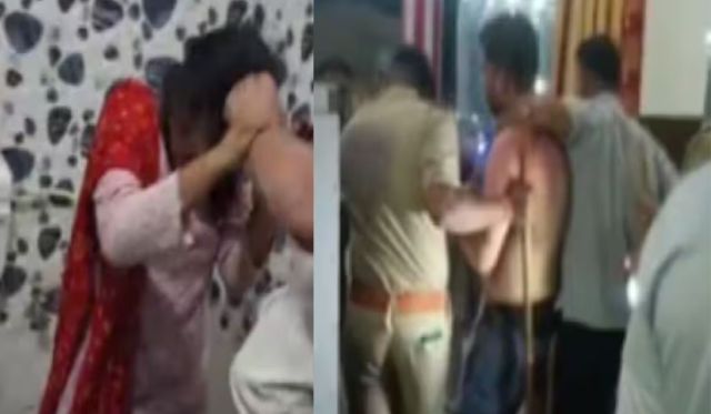 female doctor caught objectionable condition hotel with two youths Video viral in Kasganj