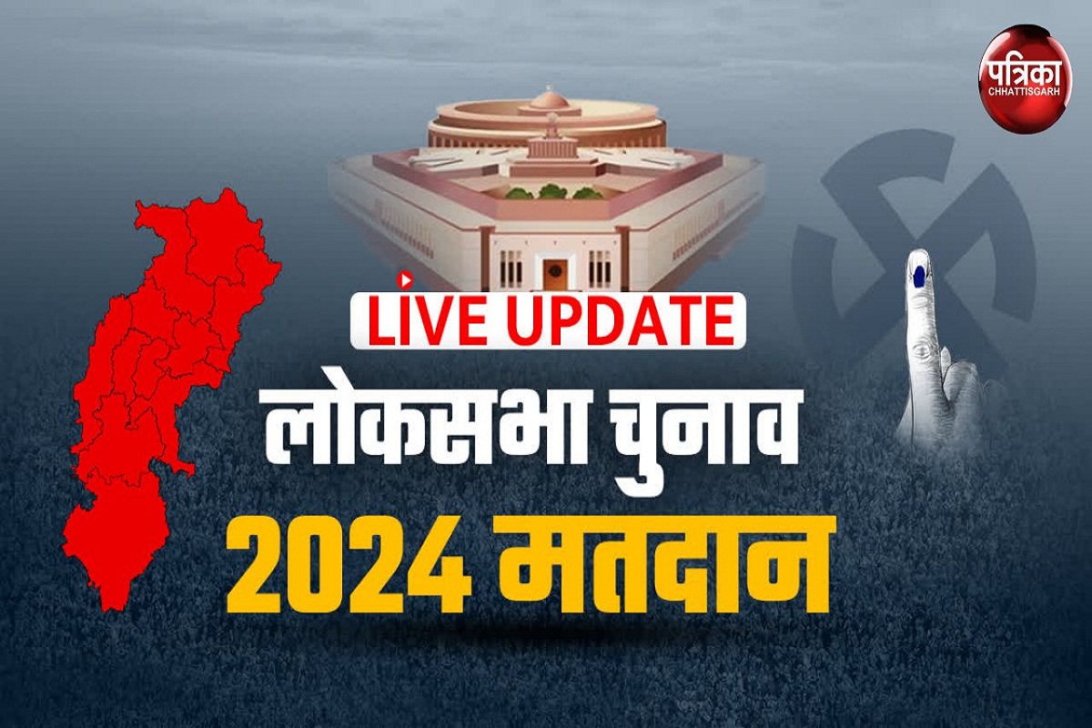 LIVE CG 3rd Phase Voting 2024: दोपहर 3 बजे तक रायपुर में 51.66 तो रायगढ़ में
67.87 प्रतिशत हुआ मतदान, देखें कहां सबसे कम - image