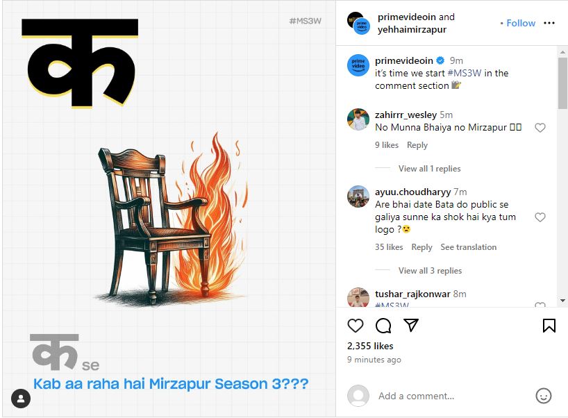 mirzapur season 3 latest update