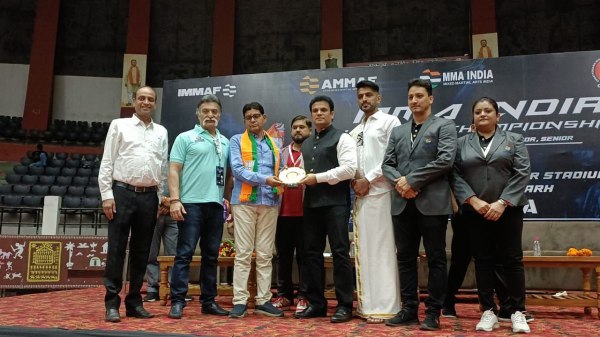 Chhattisgarh Government Sports Minister Tank Ram Verma inaugurated the game by formally lighting the lamp.