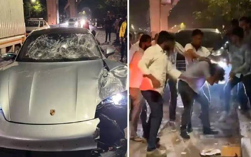 Porsche car crash case