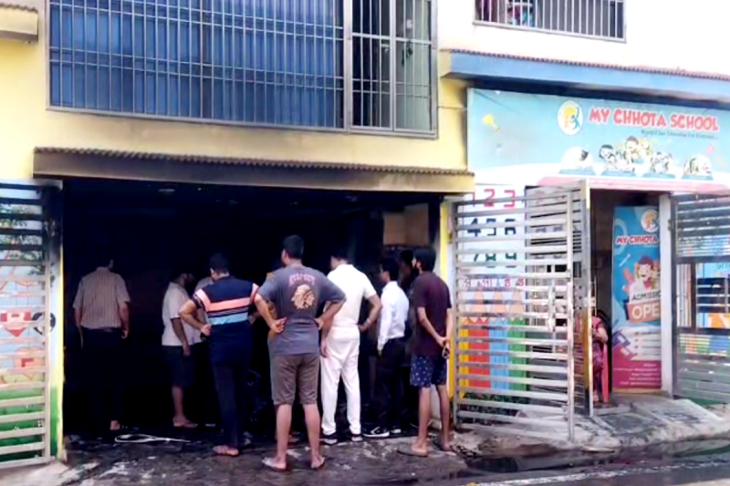 massive fire in school