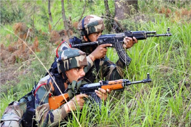 CG Naxal Threat: File photo of jawans in Bastar forests