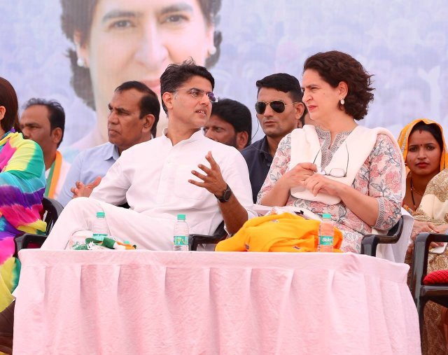 sachin pilot priyanka gandhi