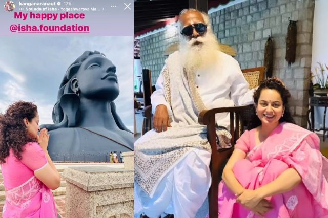 Kangana Ranaut Visits Sadhguru