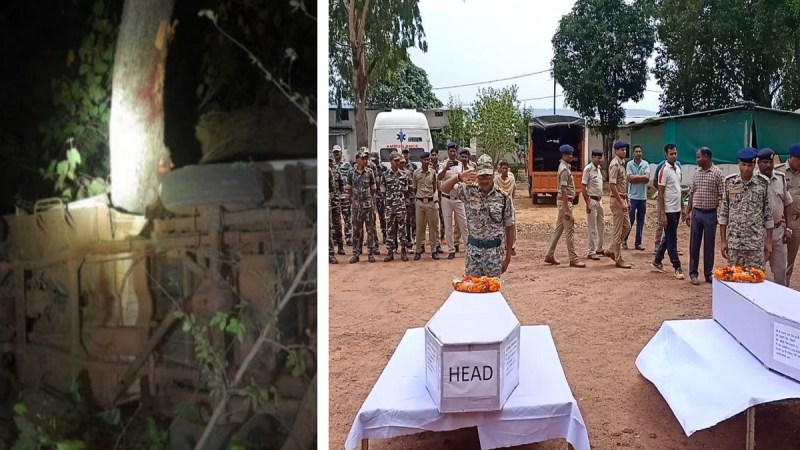 CG jawans died in road accident