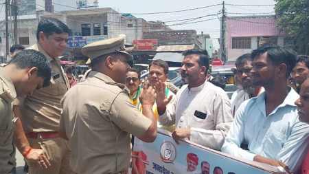 Uproar during Congress thanksgiving yatra in Sambhal