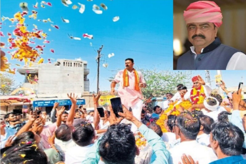 celebration of Lumbaram Choudhary victory