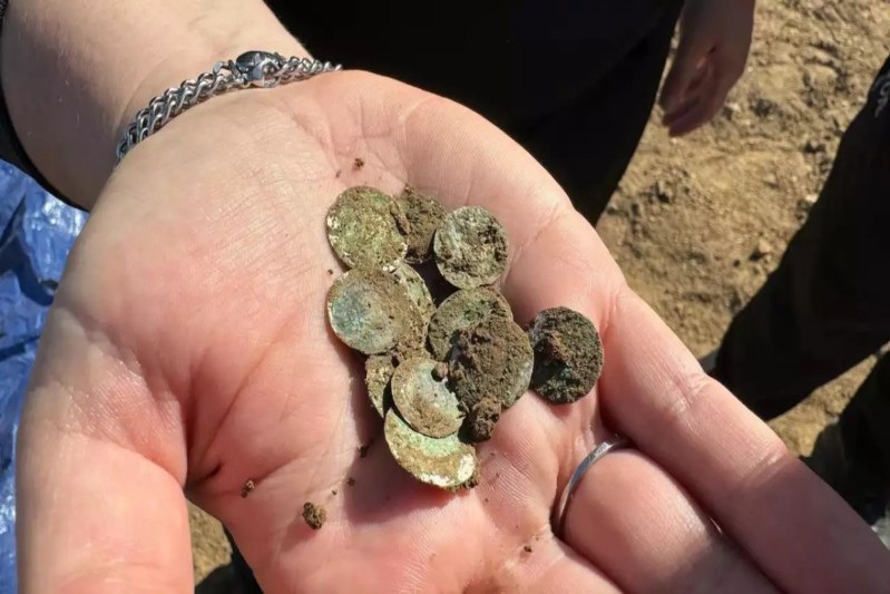 Woman finds 900 year old silver coins lying on the road