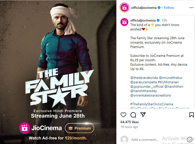 The family star ott release in hindi