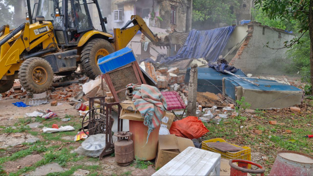 Bulldozer Action in Bhilai