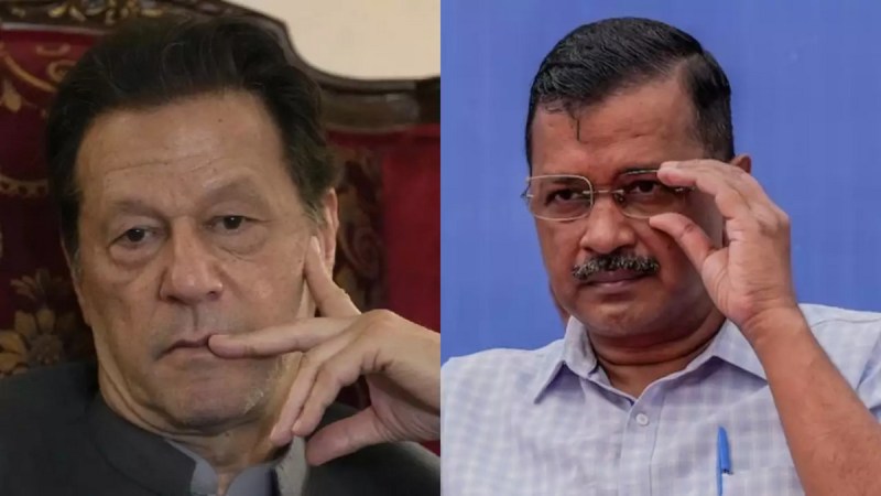 Arvind Kejriwal and Imran Khan (from right to left)