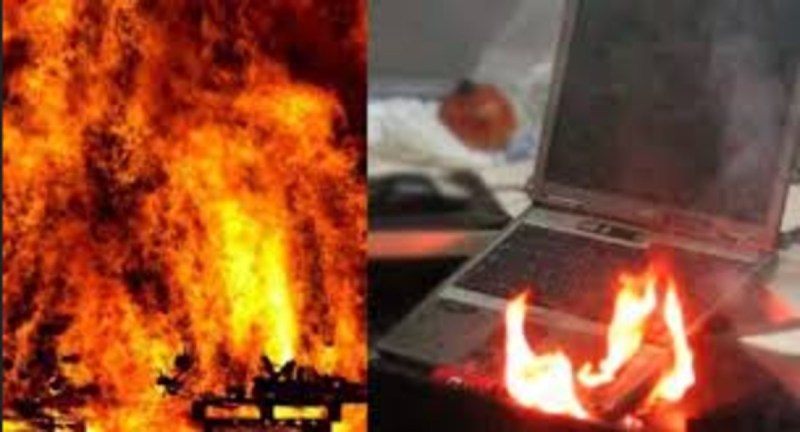 Laptop battery explodes in Pakistan