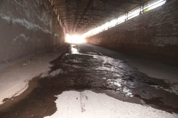 यह कैसा मरम्मत... खराब हिस्से तक को ठीक नहीं कराया गया। वहीं पानी लगातार रिसने से झीटे मारते हुए वाहन आगे बढ़ते हैं।