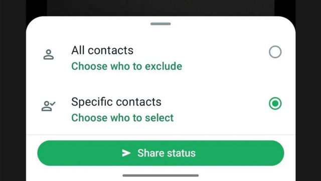 whatsapp status priavacy confirmation