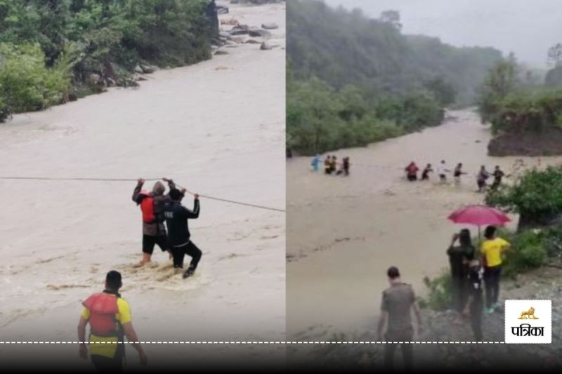 10 youth trapped in an island near Guchhupani SDRF rescues
