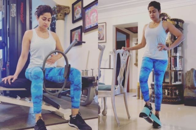 Actress Shamita Shetty In GYM