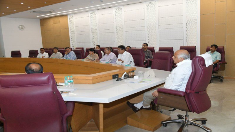 Chief minister meeting in gandhinagar