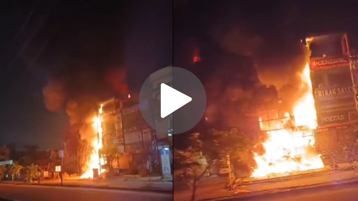 VIDEO: जयपुर में पेट्रोल पंप के पास भीषण आग से मचा हड़कंप