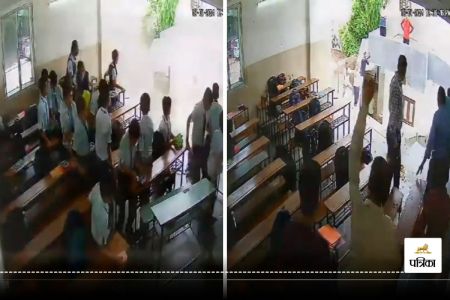 Gujarat Vadodara School Wall Collapse viral video
