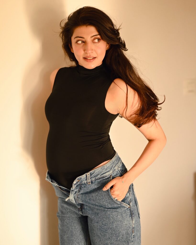 Pranitha Subhash flaunts baby bump